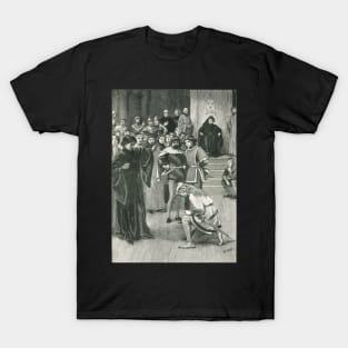 Joan of Arc kneeling before Charles VII Circa 1429 T-Shirt